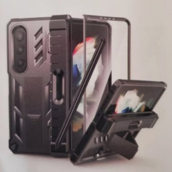 For Samsung Galaxy‎ Z Fold 4 Shockproof Case Hinged Stand Pen Protector Slot - Picture 1 of 6